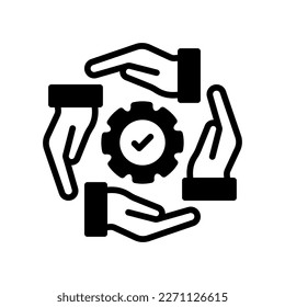 Teamwork icon in vector. Logotype