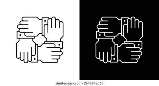 Teamwork icon vector simple element illustration editable