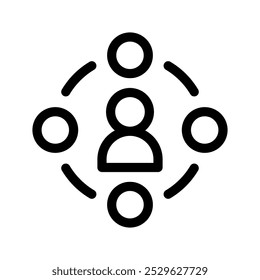 Ilustração de design de símbolo de vetor de ícone de trabalho em equipe