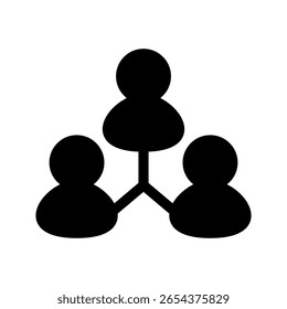 Ilustração de design de símbolo de vetor de ícone de trabalho em equipe