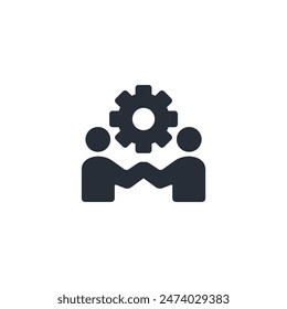 teamwork icon. vector.Editable stroke.linear style sign for use web design,logo.Symbol illustration.