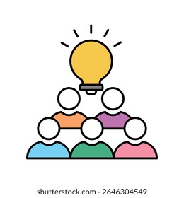 teamwork icon with white background vector stock illustration