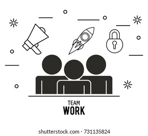 Teamwork icons design