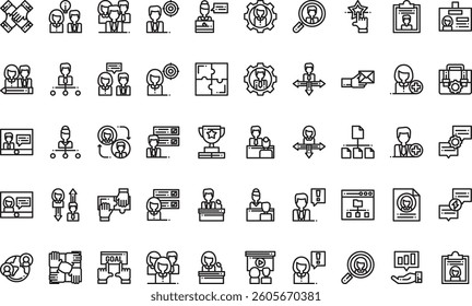 Teamwork icons High-Quality Vector Icons Collection with Editable Stroke. Ideal for Professional and Creative Projects