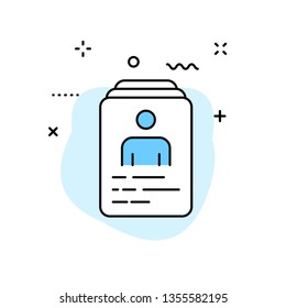 Teamwork icons in line style. Team Work, people, support, business Vector illustration
