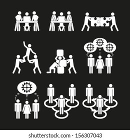 Teamwork icons set