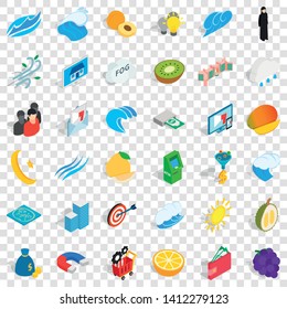 Teamwork icons set. Isometric style of 36 teamwork vector icons for web for any design