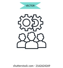 teamwork icons  symbol vector elements for infographic web