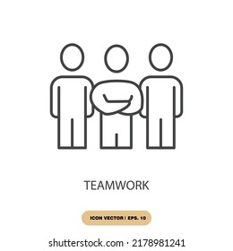 teamwork icons  symbol vector elements for infographic web

