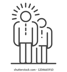Teamwork idea icon. Outline teamwork idea vector icon for web design isolated on white background