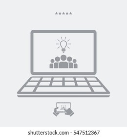 Teamwork ideas - Vector icon for computer website or application