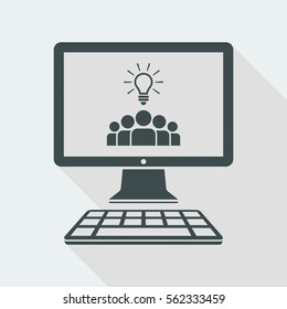 Teamwork ideas - Vector icon for computer website or application