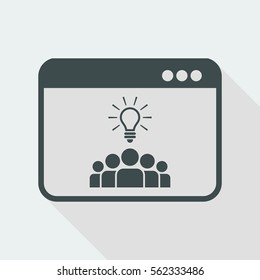 Teamwork ideas - Vector icon for computer website or application