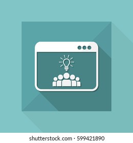 Teamwork ideas - Vector icon for computer website or application