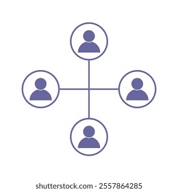 Teamwork illustrated on white background