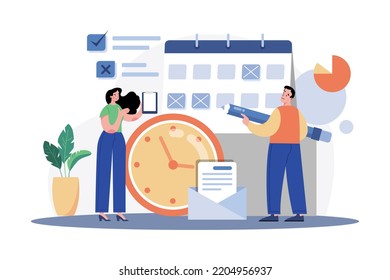 Concepto de ilustración de trabajo en equipo. Ilustración plana aislada en fondo blanco