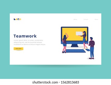 Teamwork Illustration for landing page