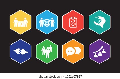 Teamwork Infographic Icon Set