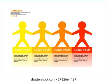Teamwork - infographic template - vector illustration
