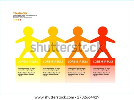 Teamwork - infographic template - vector illustration