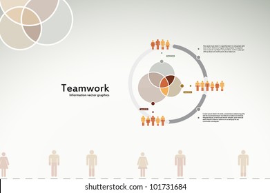 Teamwork infographics for business and corporate reports and presentations
