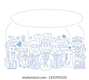 Teamwork Infographics Vector Illustration