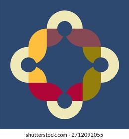 Teamwork. Interaction Communication Emblem logo