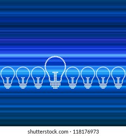 teamwork and leader concept with bulb idea