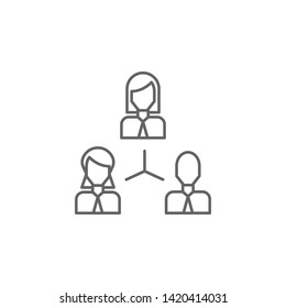 Teamwork, leadership icon. Element of teamwork icon. Thin line icon for website design and development, app development. Premium icon