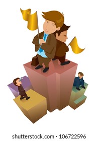 Teamwork, leading to success.