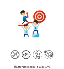 Teamwork Leading to Success Icon
