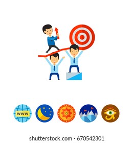 Teamwork Leading to Success Icon