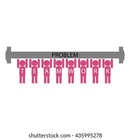 Teamwork to lift the problem  illustration 