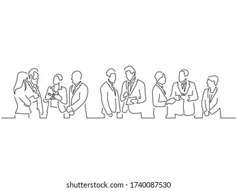Teamwork line drawing, vector illustration design.