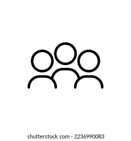 Icono de línea de trabajo en equipo. Negocios, jerarquía de trabajo, distribución de tareas, equipo, trabajo de oficina, empleados, red, sucursal, transferencia de datos. Concepto de comunicación. Icono de línea de vector sobre fondo blanco
