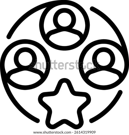 teamwork line icon illustration vector