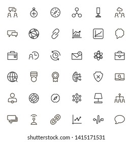 Teamwork line icon set. Collection of high quality black outline logo for web site design and mobile apps. Vector illustration on a white background