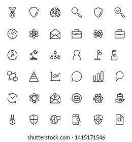 Teamwork line icon set. Collection of high quality black outline logo for web site design and mobile apps. Vector illustration on a white background