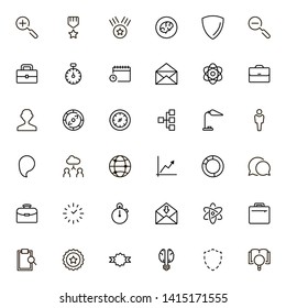 Teamwork line icon set. Collection of high quality black outline logo for web site design and mobile apps. Vector illustration on a white background