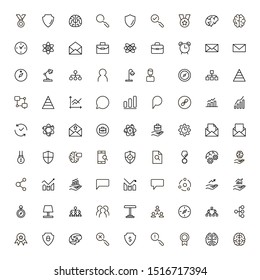 Teamwork line icon set. Collection of high quality black outline logo for web site design and mobile apps. Vector illustration on a white background