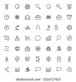 Teamwork line icon set. Collection of high quality black outline logo for web site design and mobile apps. Vector illustration on a white background