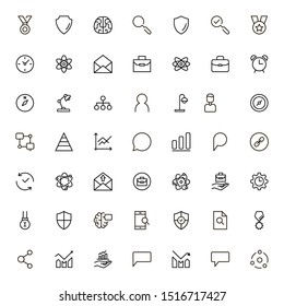 Teamwork line icon set. Collection of high quality black outline logo for web site design and mobile apps. Vector illustration on a white background
