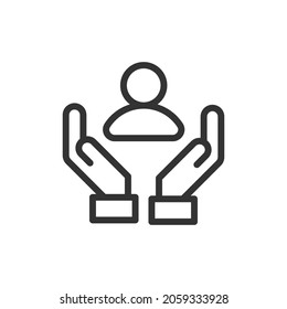 Icono de línea de trabajo en equipo. Símbolo web para web y aplicaciones. Diseño de firma en el estilo de contorno. Objeto de trazo de trabajo en equipo.
