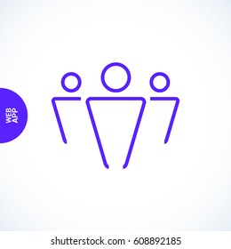 teamwork line vector icon