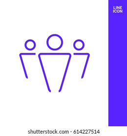 teamwork line vector icon