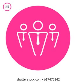 teamwork line vector icon