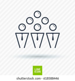 teamwork line vector icon