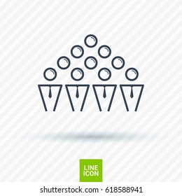 teamwork line vector icon