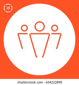 teamwork line vector icon