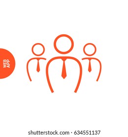 teamwork line vector icon